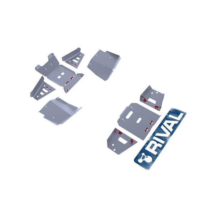 Rival Complete Skid Plate Kit Aluminum Yamaha Viking