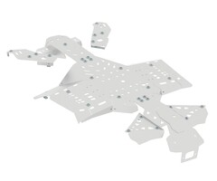 Iron Baltic Skid plate full set (aluminium) CanAm G2 Outlander MAX 450 / 500 / 570 Outlander L MAX