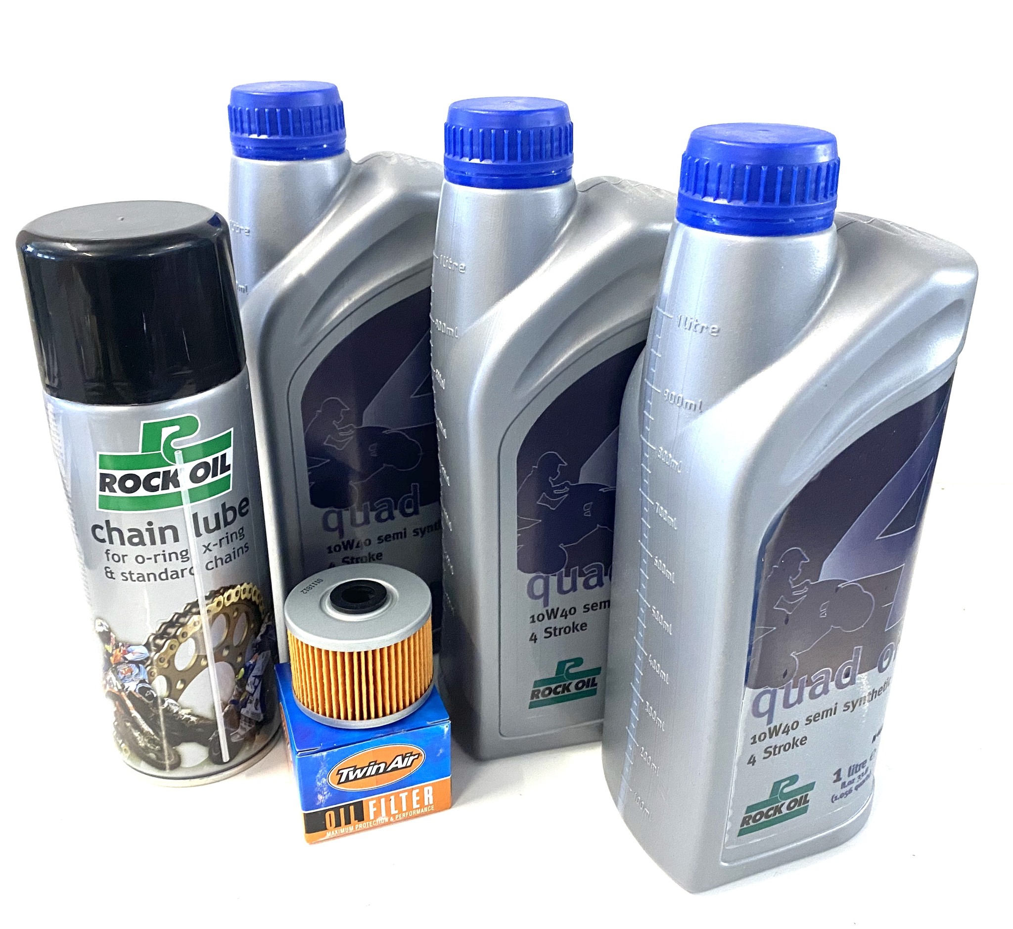 Rock Oil Ölwechselset Quad SMC Trasher Canyon 500 / 520 Service 3 x Liter Öl + Filter + Kettenspray