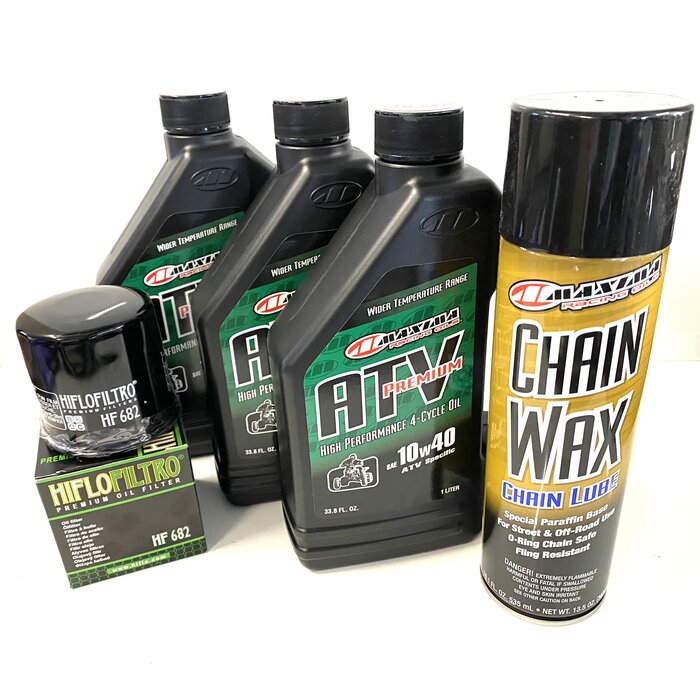 Maxima Ölwechselset Quad Access AMS 450 Goes 450 SP Service 3 x Liter Öl + Filter + Kettenspray