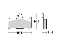 Moto Master Bremsbelege Bremsklötze hinten 098121