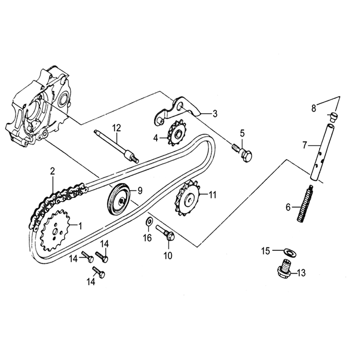 Kayo Fox 70 - Antrieb