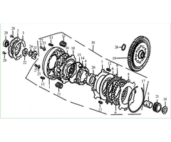 Kayo AT110 / AU110 Kupplung