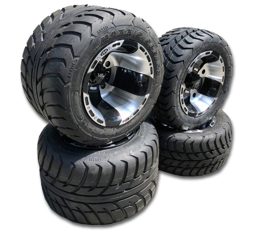 VBW Tires Komplettreifensatz Sport schwarz/silver Alufelgen mit Maxxis