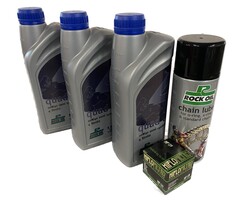 Rock Oil Ölwechselset Quad Service Motoröl Filter Kettenspray Arctic Cat DVX400 / Suzuki LTZ400 / Kawasaki KFX400