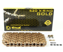 Prox MX Kette 520 X-Ring - Gold mit 120 Glieder kürzbar