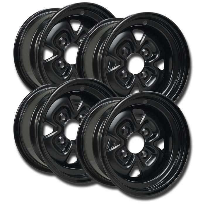 Moose Utility Stahlfelgen Satz für ATV ´s mit 12 Zoll schwarz