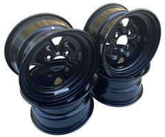 Moose Utility Stahlfelgen Satz für ATV ´s mit 12 Zoll schwarz