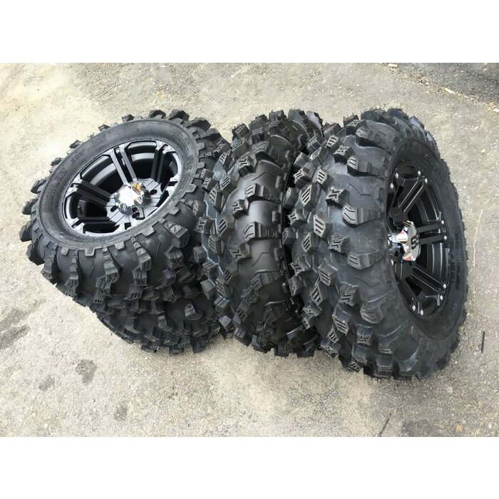 ITP ATV Felgen Komplettreifensatz 14 Zoll ITP SS212 schwarz mit Pit Bull