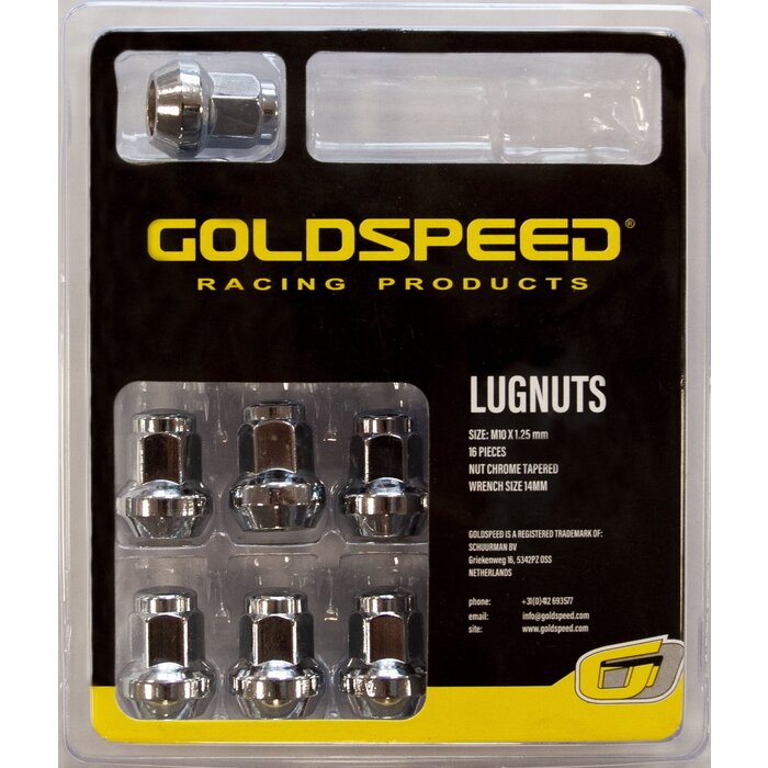 Goldspeed Radmuttern 10 x 1,25 mm konisch