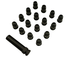 Moose Utility Radmuttern konisch Set schwarz für 10x1,25 inkl. Anschraubnuß