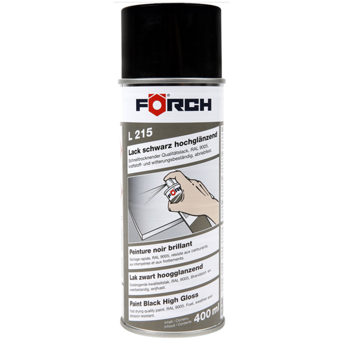Förch Lackspray L215 schwarz hochglanz RAL 9005