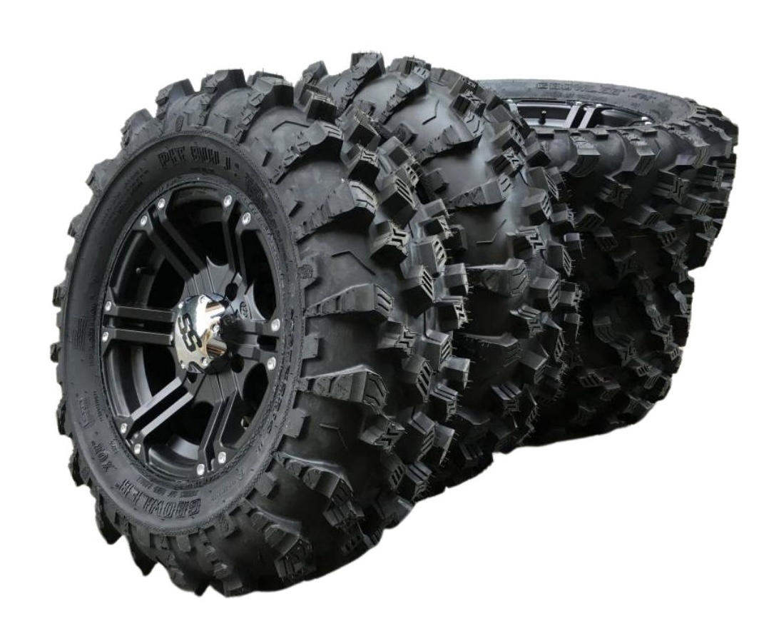 ITP ATV Felgen Komplettreifensatz 12 Zoll ITP SS212 schwarz mit Pit Bull