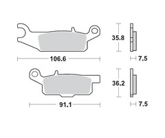 Moto Master Bremsbelege Brakepad 096011 vorne rechts