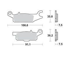 Moto Master Bremsbelege Brakepad 096011 vorne links