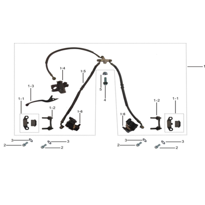 Kayo AT110 Bremsanlage vorne
