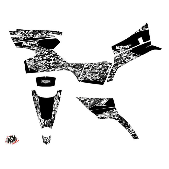 Kutvek Cfmoto Cforce 450 S ATV Predator Graphic Kit Dekorsatz schwarz