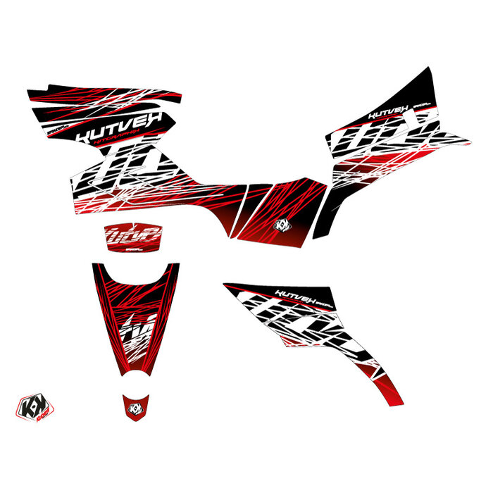 Kutvek Cfmoto Cforce 450 S ATV Eraser Graphic Kit Dekorsatz rot weiss
