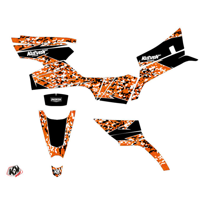 Kutvek Cfmoto Cforce 450 S ATV Predator Graphic Kit Dekorsatz orange