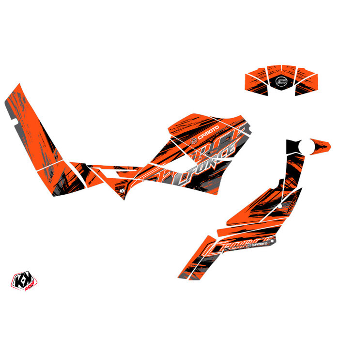 Kutvek Cfmoto Cforce 550 - 600 ATV  Brush Graphic Kit Dekorsatz orange