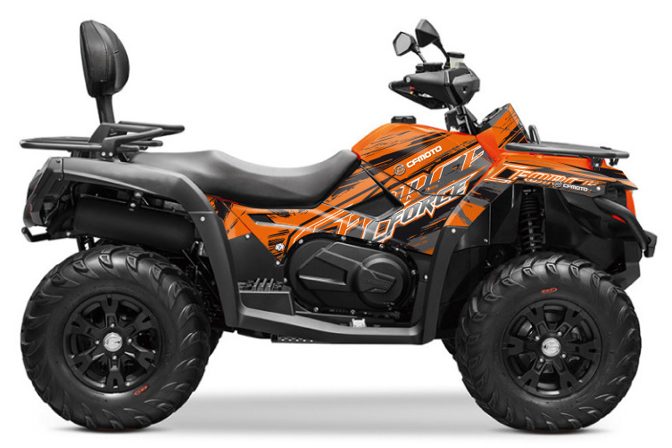 Kutvek Cfmoto Cforce 550 - 600 ATV  Brush Graphic Kit Dekorsatz orange