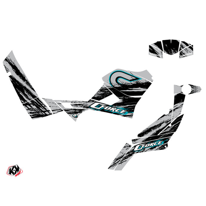 Kutvek Cfmoto Cforce 550 - 600 ATV  Splatter Graphic Kit Dekorsatz grau