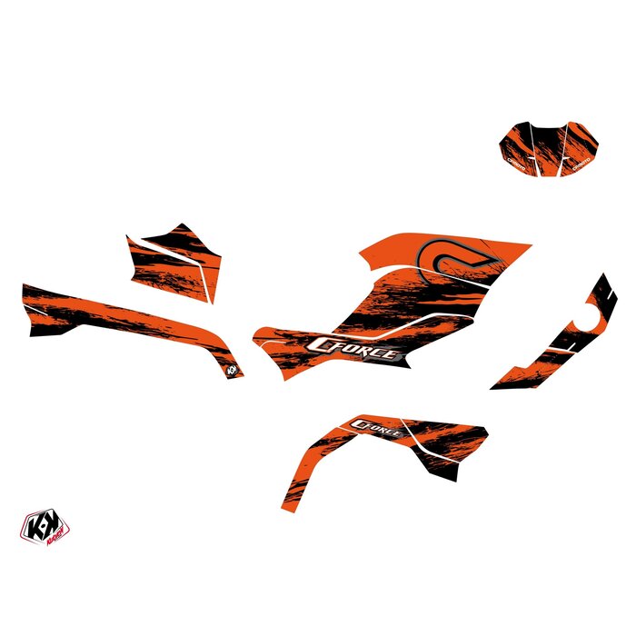 Kutvek Cfmoto Cforce 625 S ATV  Splatter Graphic Kit Dekorsatz orange