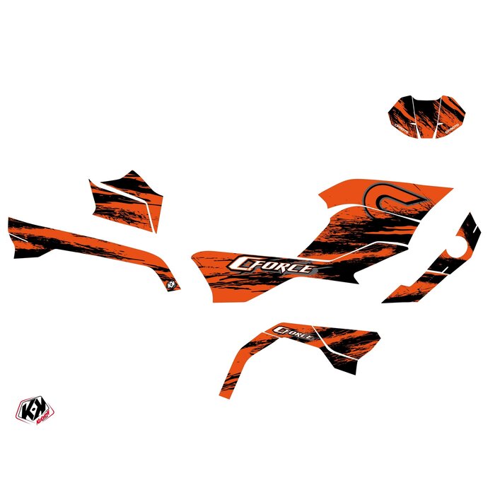 Kutvek Cfmoto Cforce 625 Touring ATV  Splatter Graphic Kit Dekorsatz orange