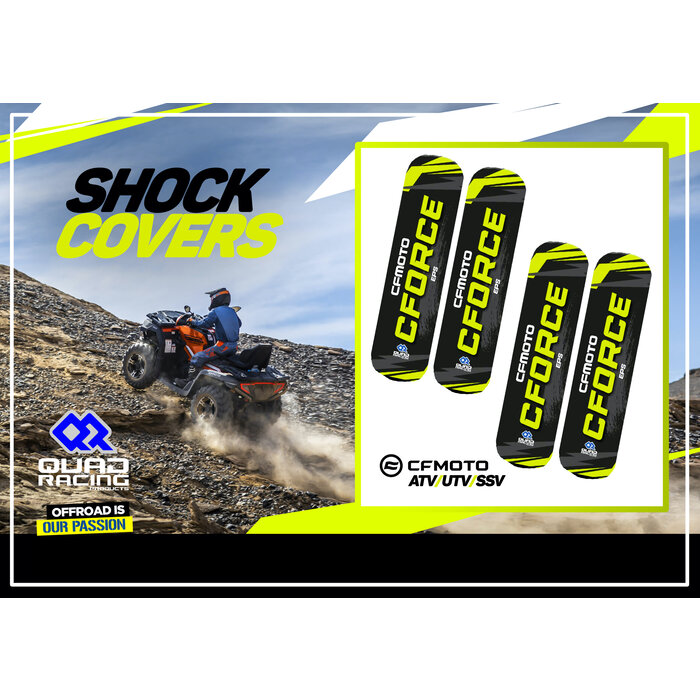 Quadracing Products Stossdämpferschützer Shock Cover CFMOTO ATV UTV neongelb