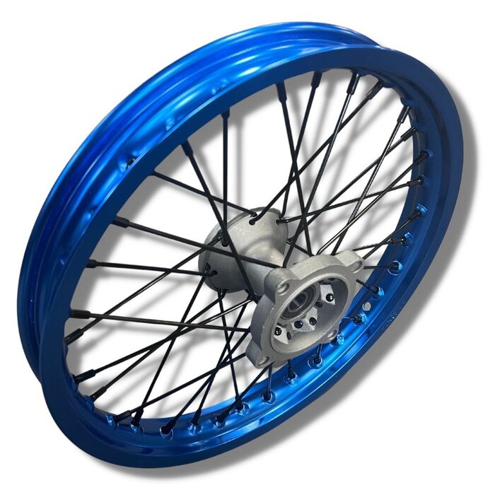 Apollino Dirt Bike Pit Bike Mini Moto Racing Front Rim 14" - Shaft - ø15 mm - blau