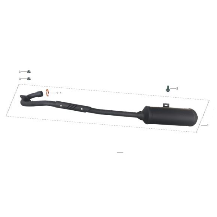 Kayo AU200 OEM Ersatzteile - Auspuff