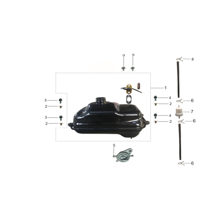Kayo AU200 OEM Ersatzteile - Auspuff - Copy