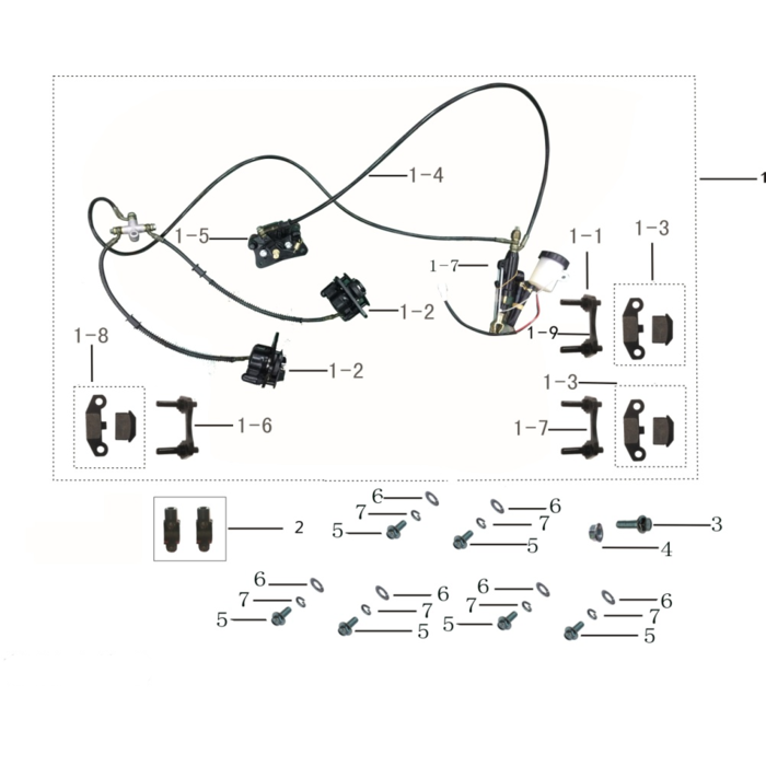 Kayo AU200 OEM Ersatzteile - Bremse