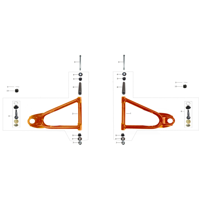 Kayo AU200 OEM Ersatzteile - oberer Querlenker
