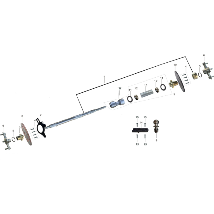 Kayo AU200 OEM Ersatzteile - Hinterachse