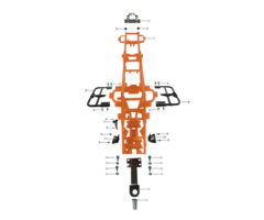 Kayo AU200 OEM Ersatzteile - Rahmen