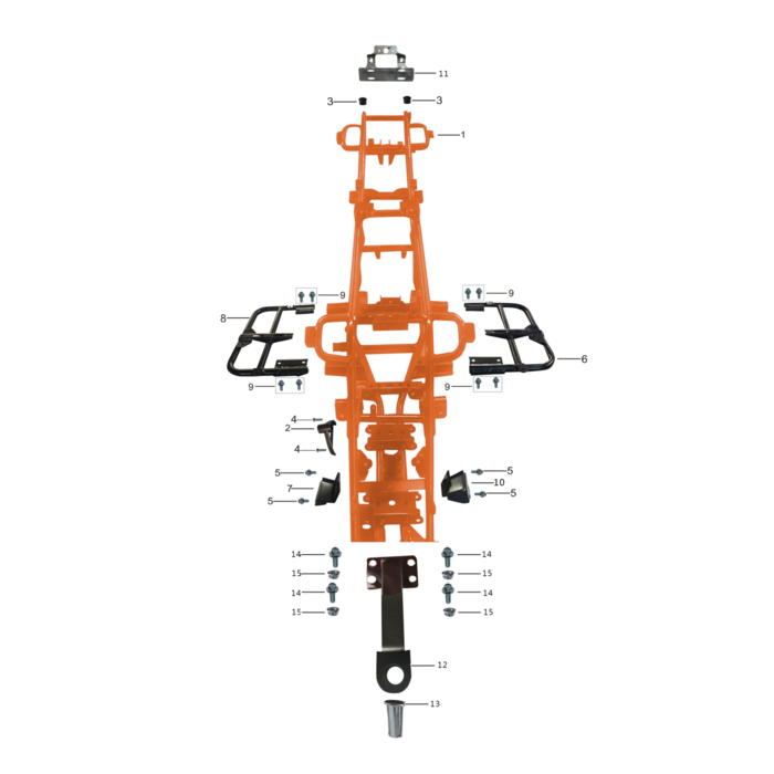 Kayo AU200 OEM Ersatzteile - Rahmen