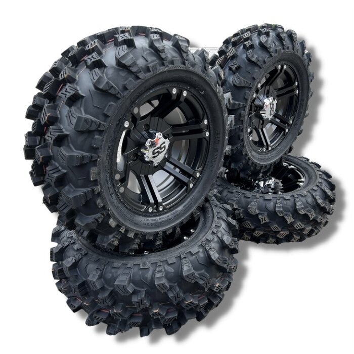 ITP ATV Felgen Komplettreifensatz 14 Zoll ITP SS212 schwarz mit Pit Bull