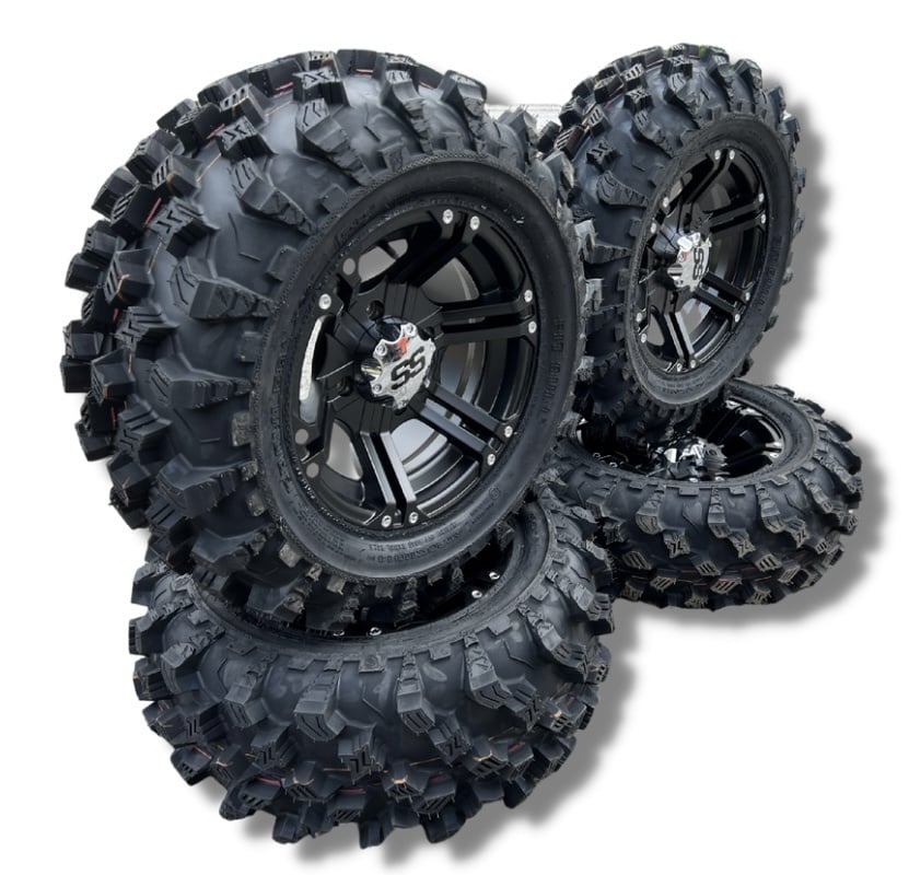 ITP ATV Felgen Komplettreifensatz 12 Zoll ITP SS212 schwarz mit Pit Bull