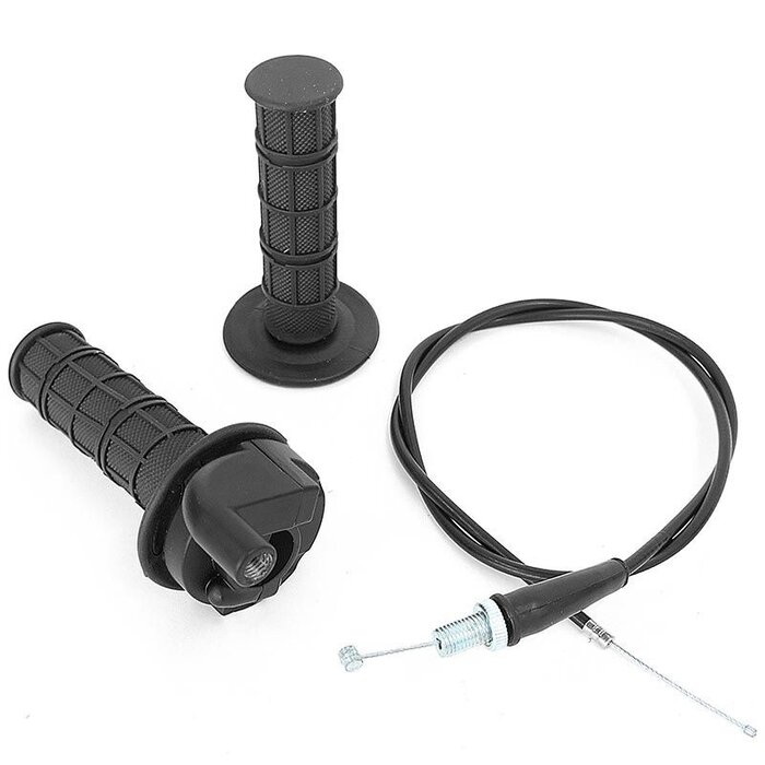 Viken Universal Set Standard Gasgriff & Griffgummi Gaszug für Motorräder 22/24 mm