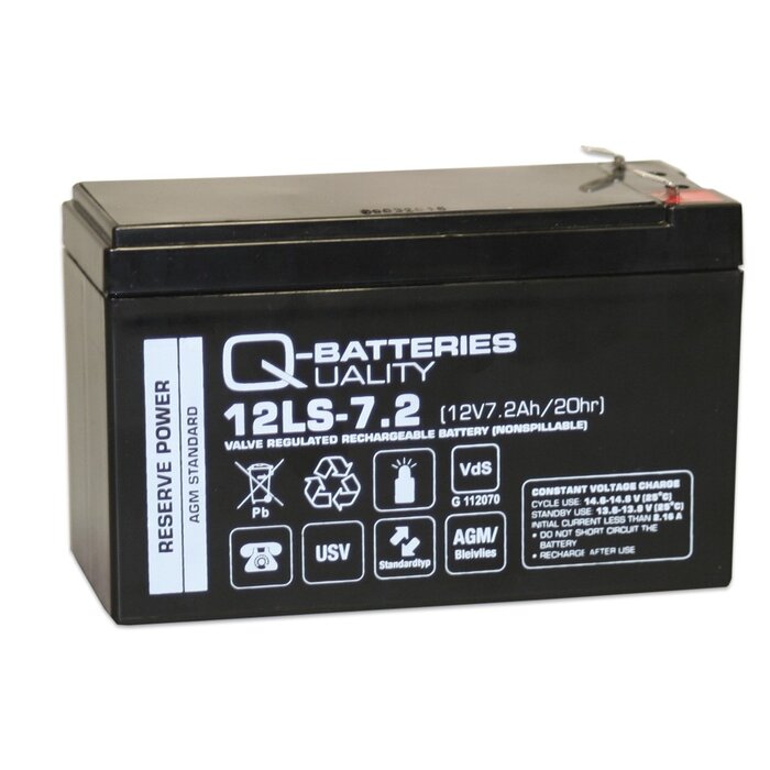 Actionbikes Batterie 12LS-7.2 F1 12V 7,2Ah Blei-Vlies-Akku / AGM VRLA mit VdS