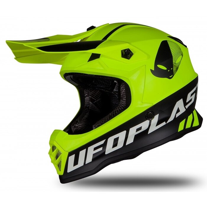UFO Kinder Helm neongelb