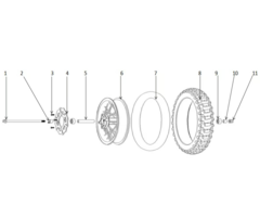 Apollino Ersatzteile Rocket 1300 Watt Vorderrad