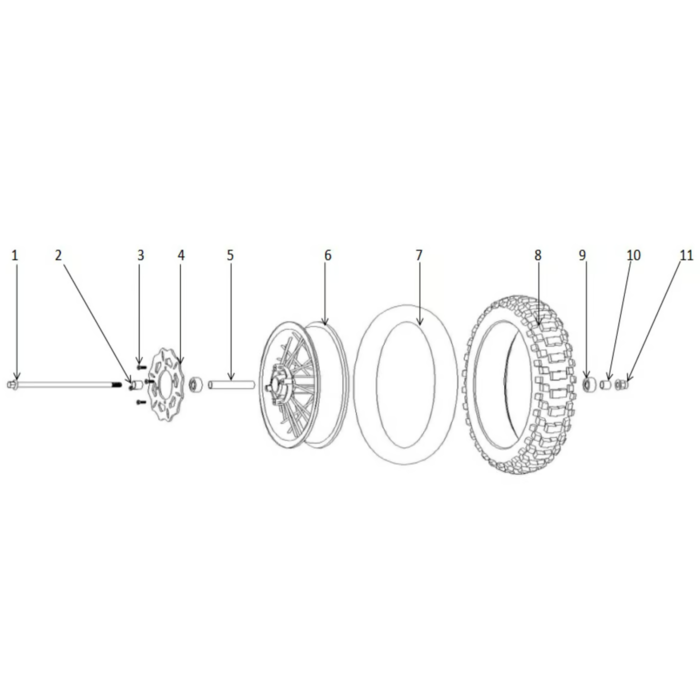 Apollino Ersatzteile Rocket 1300 Watt Vorderrad