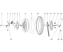 Apollino Ersatzteile Rocket 1300 Watt Hinterrad