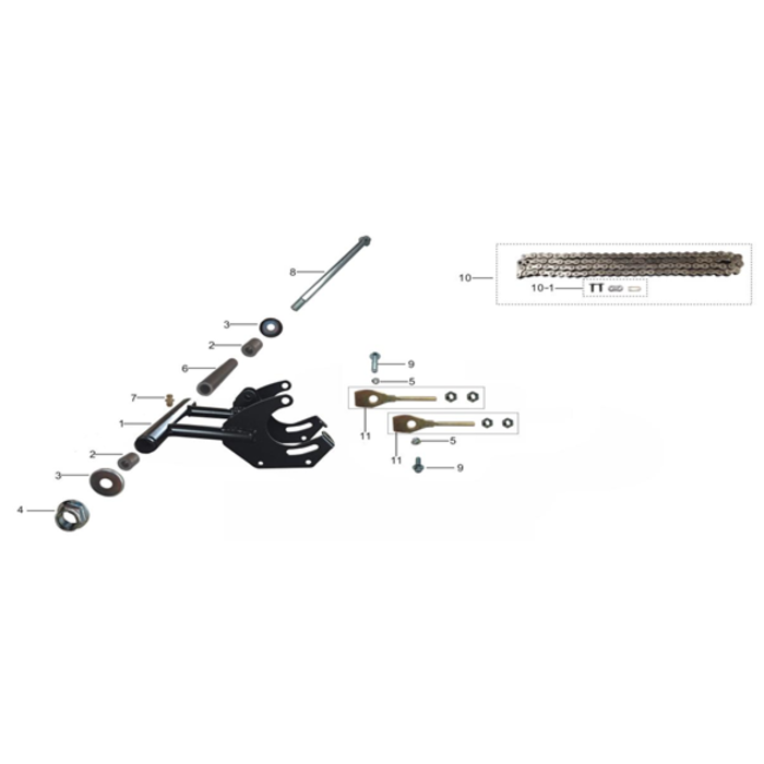 Kayo Fox 70 - Schwinge - Kette