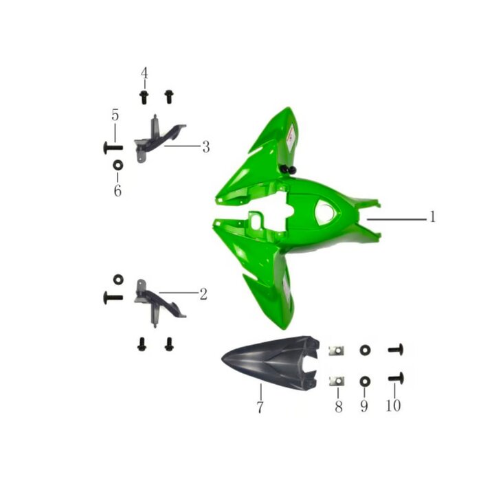 Mikilon Y33 Predator 125cc  Plastik vorne