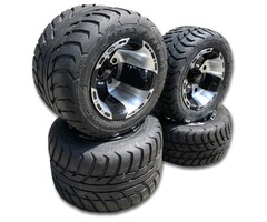 VBW - tires Komplettreifensatz Sport schwarz/silver Alufelgen mit Maxxis Spearz vorne 10x6 / hinten 10x10