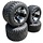 Komplettreifensatz Sport schwarz/silver Alufelgen mit Maxxis Spearz vorne 10x6 / hinten 10x10