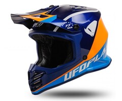 UFO Kinder Motocross Helm Korey blau orange